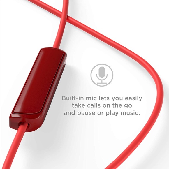 NWT TCL SOCL Wired Headphones in Red with Mic - Picture 4 of 5